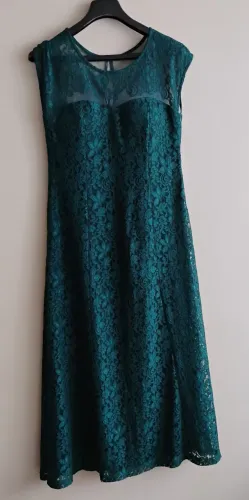 Vestido Feminino Verde Escuro N44 Semine Donna
