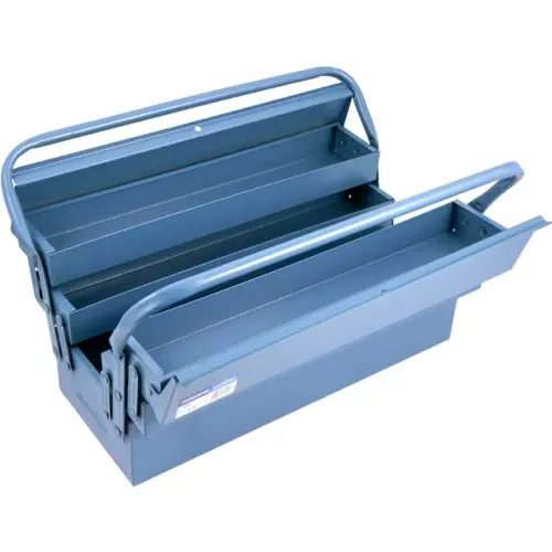 Caixa metálica sanfonada para ferramentas, com 5 gavetas, 50,0 cm x 20,0 cm x 20,5 cm, 550