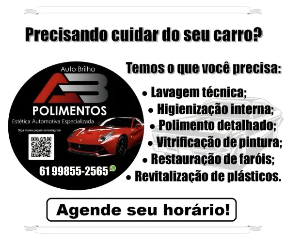 Lavagem, Higienização, Polimento, Vitrificação