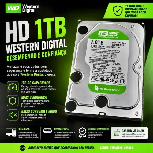 Hd de computador 1 terá (1.000gb) - TESTAMOS NA HORA
