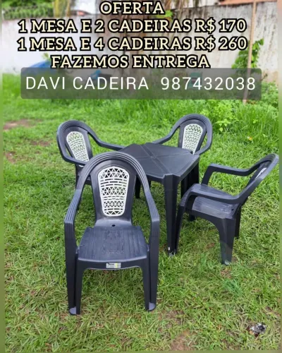 MESA DE PLASTICO ZN UC COMPLETA E CONFORTAVEL