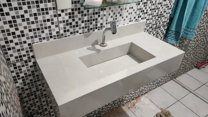Pia em porcelanato