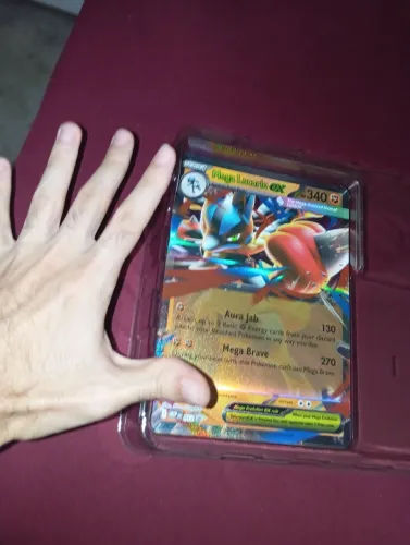 Carta Pokemon Original Mega Lucario EX GIGANTE (Tamanho Jumbo)