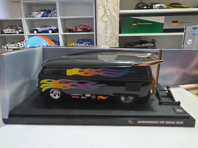 Miniatura 1:18 Kombi Vw Drag bus Hotwheels race muito rara