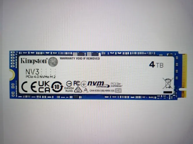 Ssd Kingston NV3 4T M.2 NVME 2280 PCIE 4.0 LEITURA 6000 E GRAVAÇÃO 5000MBS SNV3S/4000G