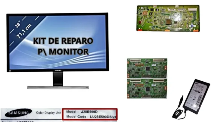 Kit Placas Monitor Gamer Samsung 28 4k U28e590d + Fonte Original