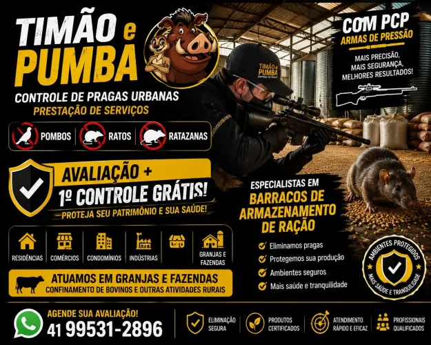 Timão e Pumba Especialistas em Controle de Pragas Rurais