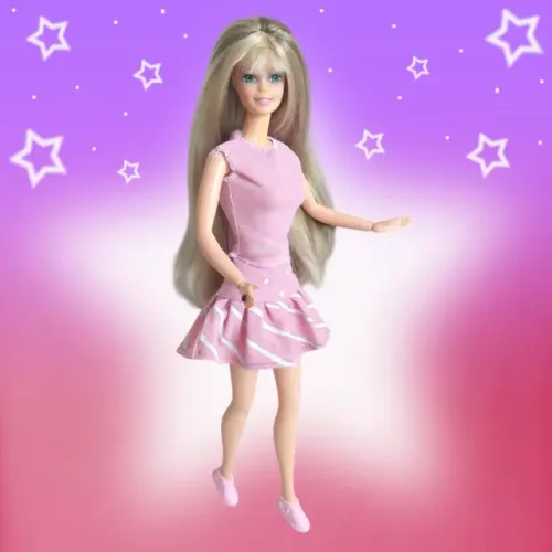 Roupa para boneca Barbie passeio cor-de-rosa de 1989 (leia descrição)