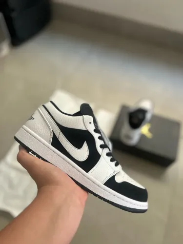 nike air jordan 1 low preto e branco tamanho 42