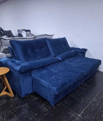 SOFÁ RETRÁTIL AZUL