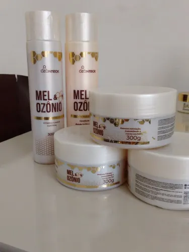 Kit mel e ozônio - shampoo, condicionador e mascara