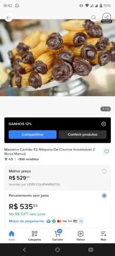 Vendo masseira de churros