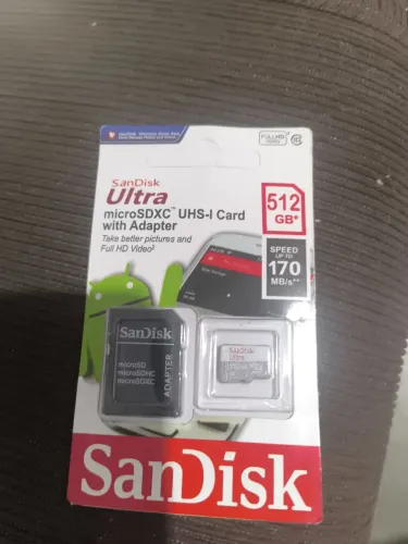 Cartão de Memória SanDisk Ultra 512GB MicroSDXC 170MB/s - Original e Novo