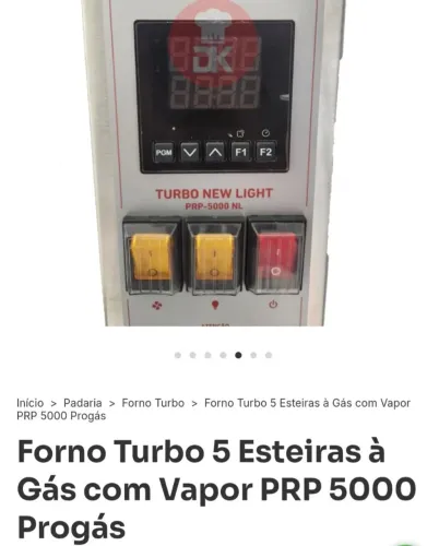 forno turbo 5 esteiras novo vapor
