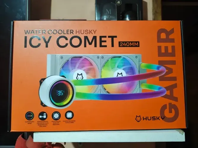 Water Cooler Husky Icy Comet de 240mm na cor branca (Modelo HWT650BR)