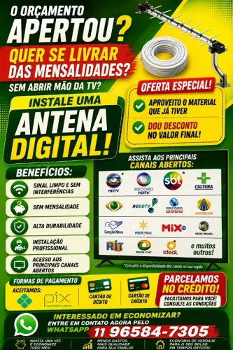 Antenas Digital e Nova Parabólica 