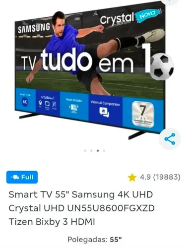 Tv Samsung 55 polegadas lacrada