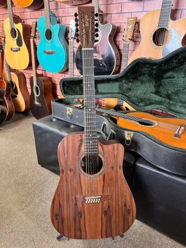 Violão Rozini 12 cordas folk pré Artec com microfone ANALISO TROCAS