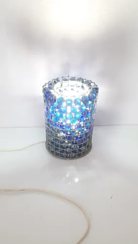 Luminária De Mesa Artesanal Exclusiva - Esferas De Vidro E Metal - LINDA- APENAS R$45