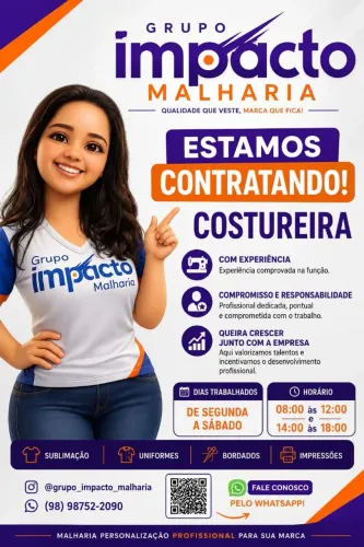Vaga pra costureira