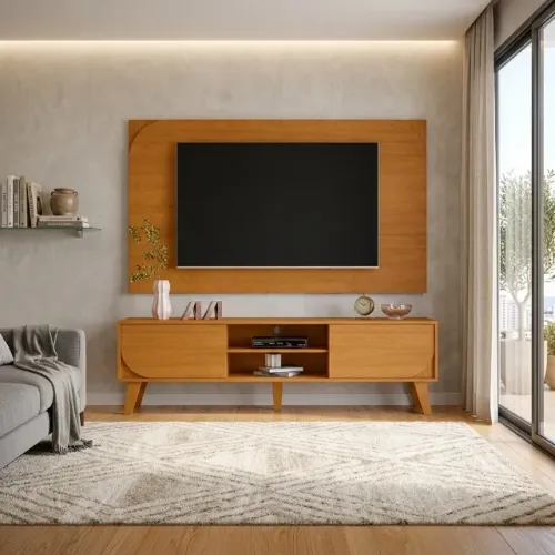 Super oferta rack com painel cronos até 65 pol