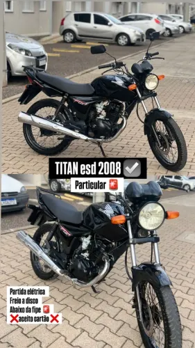 CG Titan 150 com partida e freio a disco 2008 a baixo da fipe
