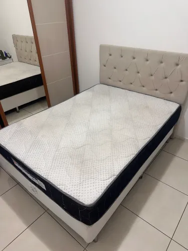 Cama Box Casal Ortobom com Colchão de Molas