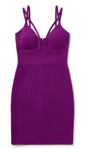 Vestido lolly Polly roxo original tubinho curto / veste P/M - usado somente uma vez