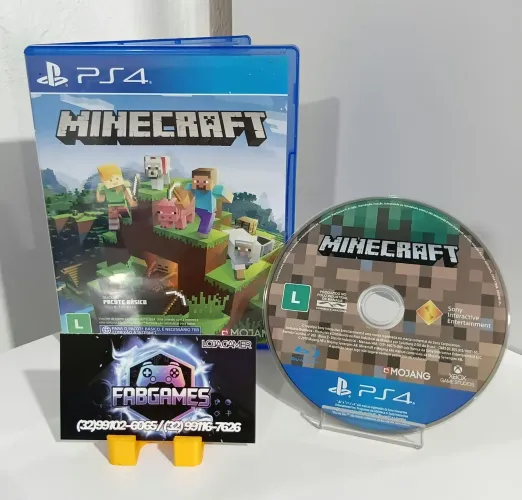 Jogo PS4 Minecraft. Aqui na LOJA FABGAMES. Loja física 