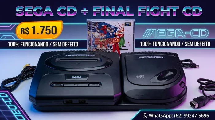 IMPERDÍVEL! SEGA CD + MEGA DRIVER FUNCIONANDO PERFEITAMENTE