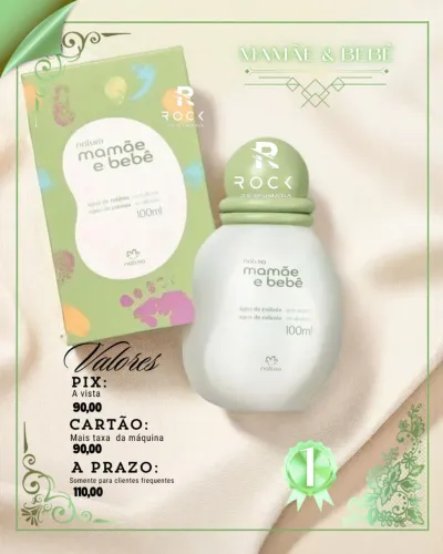 Mamãe e bebê colônia perfume 
