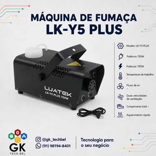 Máquina de Fumaça 750w com Led (entrega gratis)