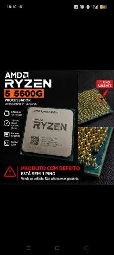 5 5600G - Para reparo - Falta 1 pino Vendido no estado