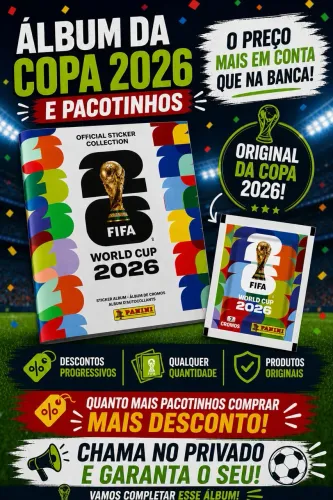 Figurinhas Copa do mundo 2026 - Pacotinhos mais baratos 