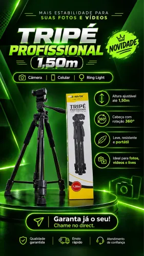 Tripé Profissional 1,50 NOVIDADE!