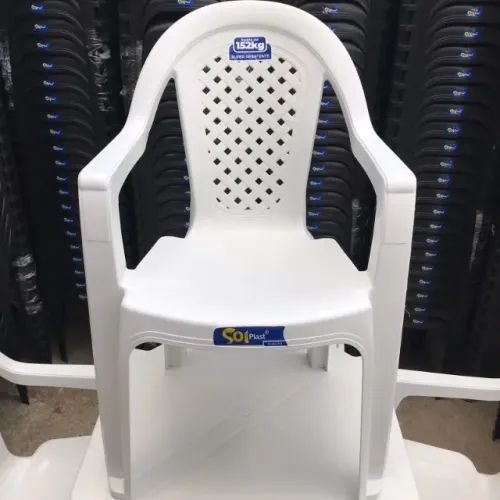 Cadeira Poltrona de plástico Solplast 154kg - Branco