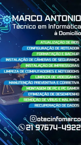 Técnico em Informática à Domicílio - Montagem e Manutenção de Computadores e Notebooks