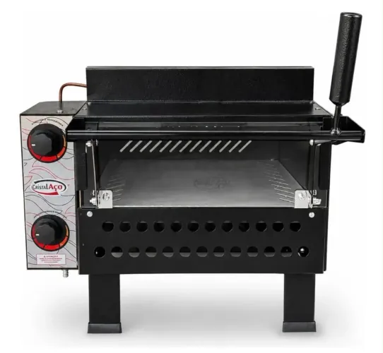 Forno De Pizza Profissional Com Pedra Refratária , Infra Vermelho à gás - 48x68