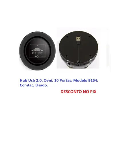 Hub Usb 2.0 Ovni 10 Portas Modelo 9164 Comtac Seminovo.