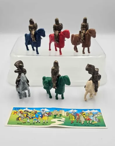 Kinder Ovo Coleção Completa Cavaleiros a Cavalo - 6 Peças + Folheto - K97