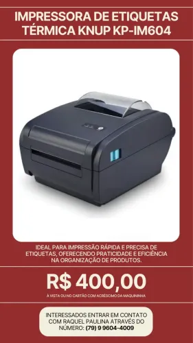 Impressora térmica de etiqueta