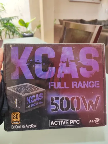 Fonte gamer aerocool kcas 500W 80 plus bronze