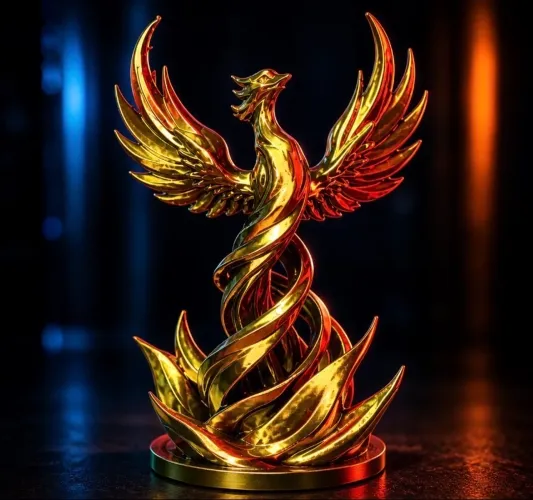 Escultura de decoração - fênix