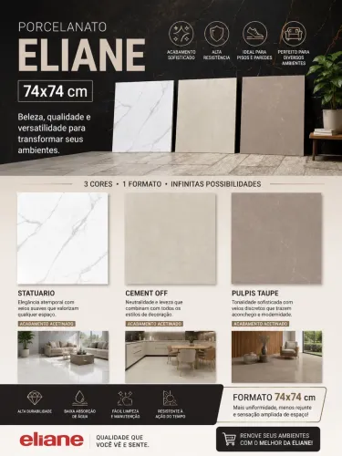 Porcelanato Eliane 75x75