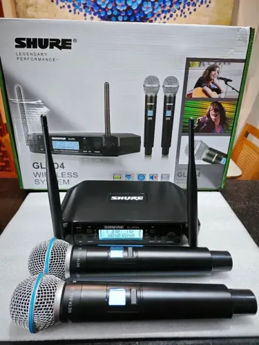 Microfone sem fio Shure duplo GLXD24 Profissional - Novo em estoque 