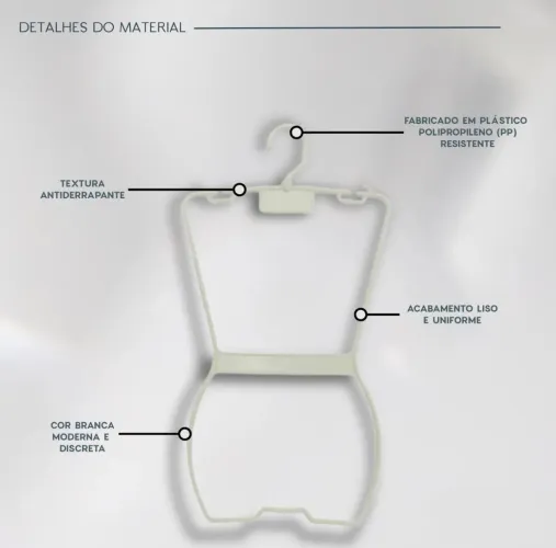 Cabide Silhueta Infantil Branco