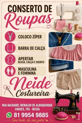 Faço concertos de roupas