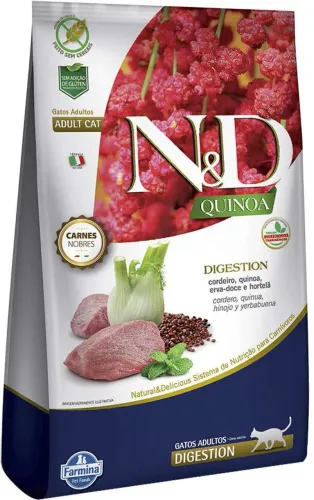N&D Gatos Adultos Digestion 7,5Kg Cordeiro