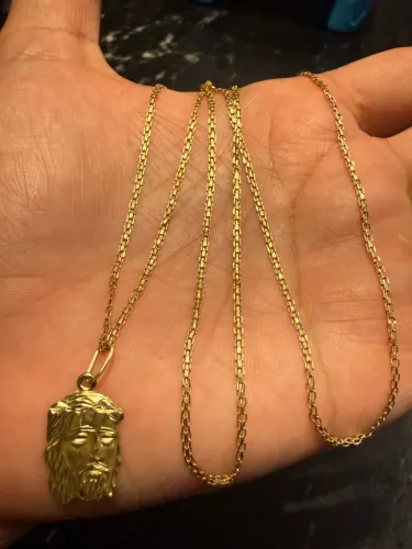 Cordão de ouro 18k modelo bismark 66cm
