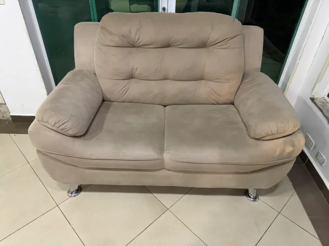 Conjunto Sofá 3 e 2 lugares Bege 